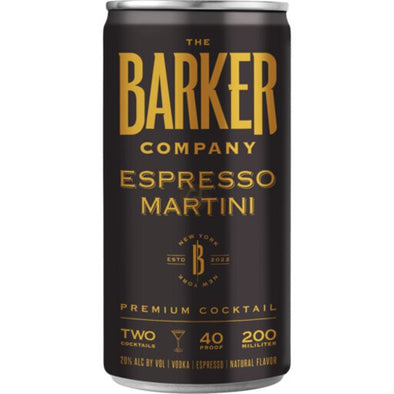 The Barker Company Espresso Martini 200ml Can